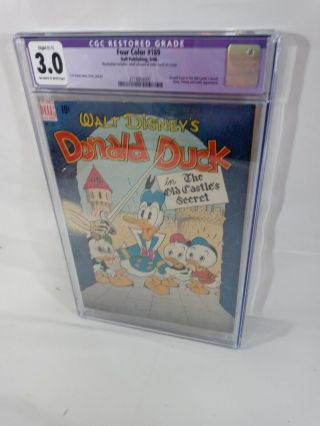 1948 Dell Four Color 189 Cgc 3.  0 Restored Small Color Touch Carl Barks