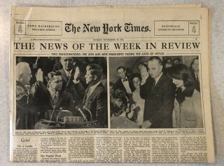 The York Times News Of The Week Review November 24 1963 Jfk Killed Section 4