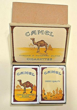 Vintage 1992 Camel Cigarettes 2 Deck Promo Playing Cards Set,  R.  J.  Reynolds
