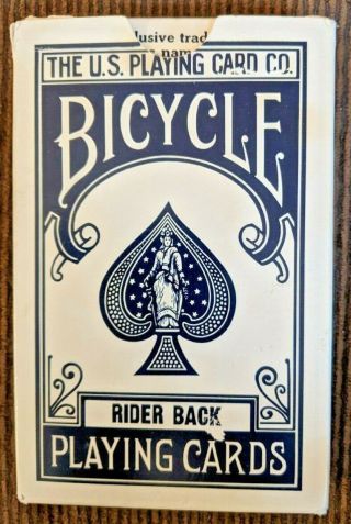 Vintage Big Bicycle Jumbo Playing Cards Blue Deck 7 " X 4.  5 " Rider Back