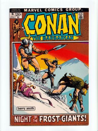 Conan The Barbarian 16 Marvel Comics 1972 Vf -