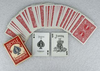 Vintage Bicycle Rider Back 808 Playing Card Deck 1954 52 Cards,  1 Joker