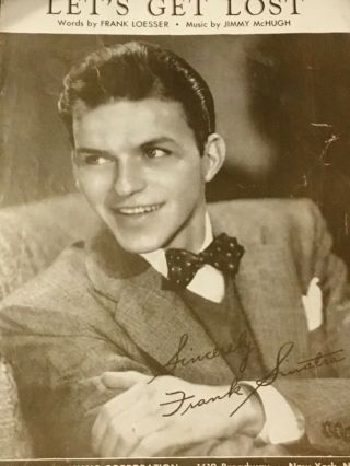 Frank Sinatra Sheet Music Let’s Get Lost 1940s Paramount Music Corp