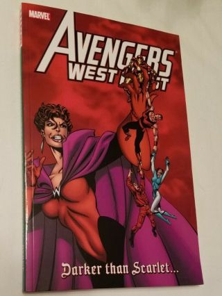 Avengers West Coast: Darker Than Scarlet Tpb John Byrne Marvel Wanda Witch Rare