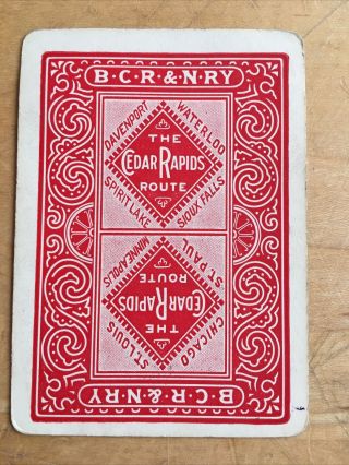 Railroads - The Cedar Rapids Route - 1 Single Vintage Wide Swap Playing Cards