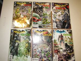 Dc Comics Idw Batman Teenage Mutant Ninja Turtles 1 - 6 9.  8 White Pages