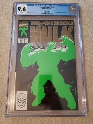 Incredible Hulk 377 Second 2nd Print Cgc 9.  6 Marvel Comics 1991