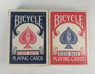 Bicycle Rider Back Playing Cards 808 Rider Back Poker Red & Blue