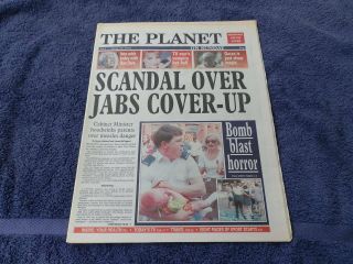 The Planet On Sunday Newspaper.  No.  1.  16th June 1996.  The Only Ever Issue
