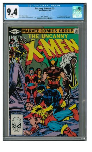Uncanny X - Men 155 (1982) Bronze Age 1st Appearance The Brood Cgc 9.  4 Ff200