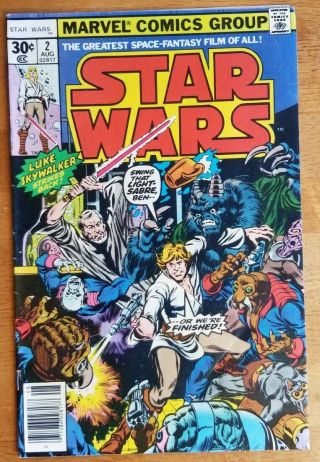 Marvel Comics Star Wars 2 1st Print,  1977,  Key Book 1st Han Solo 1st Chewbacca