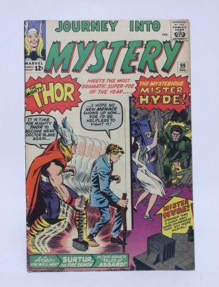 Vintage Marvel Comics Journey Into Mystery Comic Book Issue 99 1st Mr.  Hyde