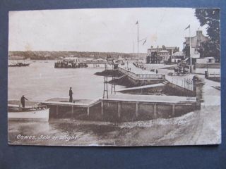 1927 Vintage Uk Postcard Cowes,  Isle Of Wight,  Tax Stamped T10 & T1d,  Cowes Pmk