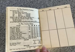Vintage Tally Card score Buzza Cordozo Art Deco farmer dated post 1935 3