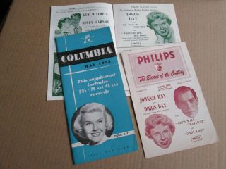 3 Doris Day 1953 Record Releases Philips Columbia - Johnnie Ray Disney Peter Pan
