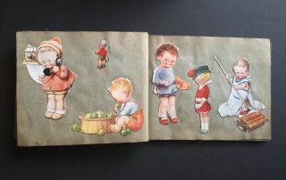 Vintage Scrap Book Edwardian - 1920s Mabel Lucie Attwell,  Greetings Cards & Cats