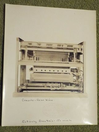 Ca 1925 Pipe Organ Rare J.  H.  & C.  S.  Odell Organ Ephemera Console Photograph
