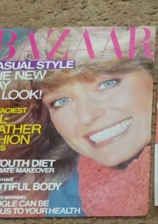 Farrah Fawcett Bazaar Cover Only Oct.  1970 