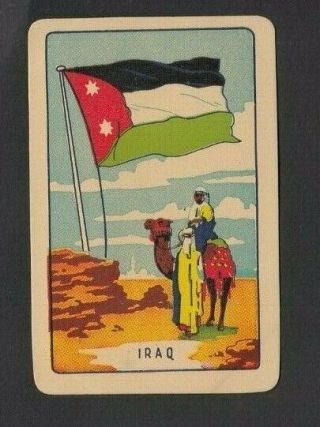 1 Playing Swap Card Woolworths Melbourne Olympic Games 1956 Iraq Camel Arab