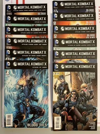 Mortal Kombat X Comic Set 1 2 3 4 5 6 7 8 9 10 11 12 Blood Ties God Island