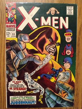 Marvel X - Men 33 Silver Age Comic Book Dr Strange Juggernaut 1967 Vintage