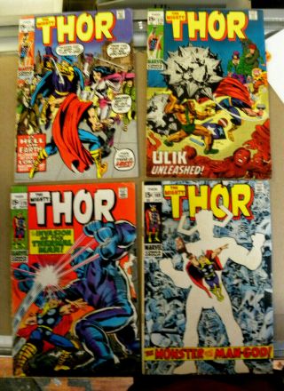Marvel 1969 4 Issues The Mighty Thor 169 Origin Galactus 170 173 179 Mst