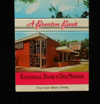 1950s National Bank Color Photos Old Cars Drive Up Des Moines Ia Polk Co Mb Iowa
