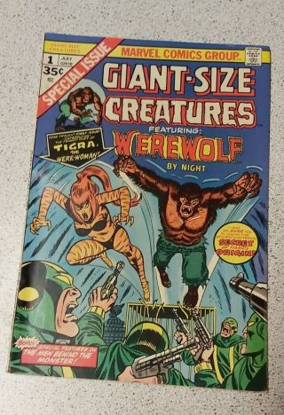 Marvel Comics Giant - Size Creatures 1 First Tigra.  Werewolf By Night.  Key