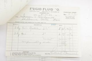 1933 Lamson Goodnow Frigid Fluid Co Chicago Il Purchase Order Ephemera P792b