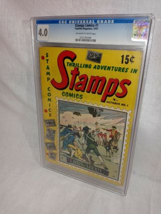 1951 Thrilling Adventures In Stamps Comics 1 George Rogers Clark Cgc 4.  0