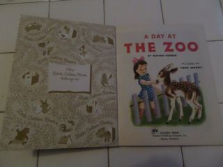 A Day At The Zoo,  A Little Golden Book,  1972 (Children ' s Hardcover) 3