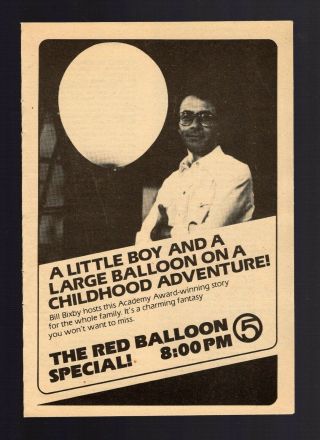 1979 Tv Ad Bill Bixby Hosts The Red Balloon Special Academy Award Winning Story
