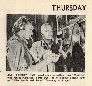 1971 Tv Article Alias Smith And Jones Pete Duel & Jack Cassidy