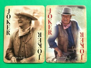 2 Actor John Wayne The Duke Jokers Single Swap Playing Cards