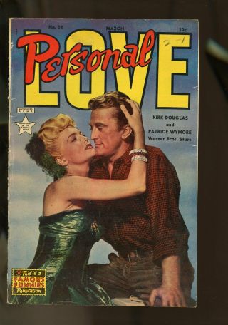 Personal Love 14 Very Good,  4.  5 Kirk Douglas Cover 1952 Famous Funnies