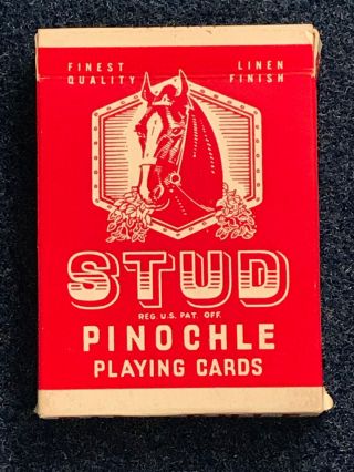 Stud Pinochle Playing Cards - Full Deck