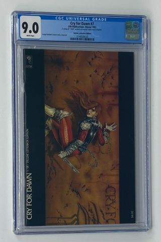 Cry For Dawn 7 Cfd Publications 1992 Cgc 9.  0 Deluxe Letterbox Edition