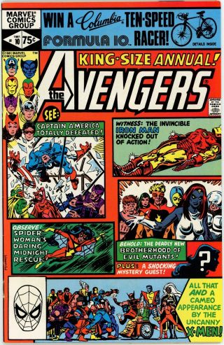 1981 Marvel Comics,  The Avengers 10 By Friends - Betrayed King - Size Annual Issue