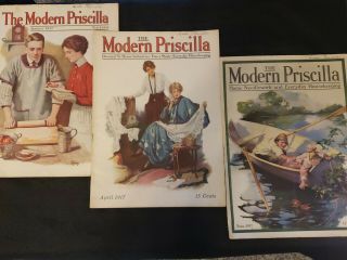 The Modern Priscilla Everyday Housekeeping Publication 1917 Jan,  Apr,  Jun Issues