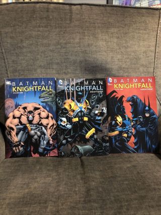 Batman Knightfall Vol 1 2 3 Dc Paperback Tpb 2012 Around Fine