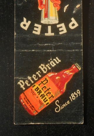 1930s Peter Brau 1859 Peter Beer Ale William Peter Brewing Bottle Union City Nj