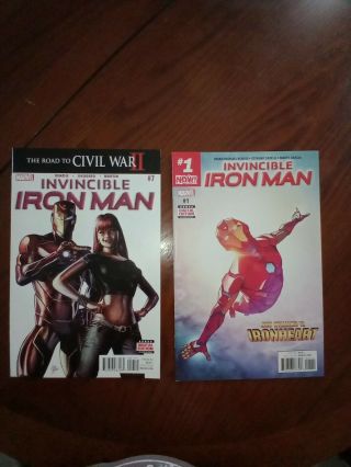 Invincible Iron Man 7,  Invincible Iron Man 1 1st Riri Williams And 1st Cover Ap