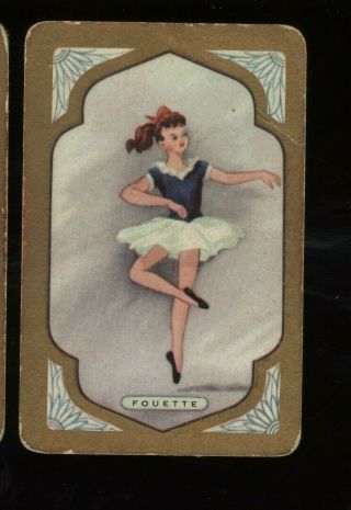1 Listed Swap Card Coles Blank Back Young Ballet Dancer In Tutu Dancing Fouette