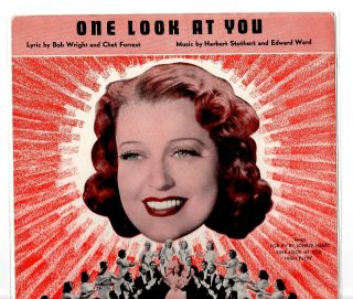 One Look At You - Sheet Music - " Broadway Serenade " - Jeanette Macdonald - 1939