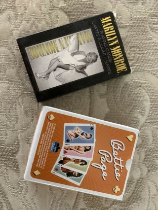 Marilyn Monroe And Bettie Page Playing Cards
