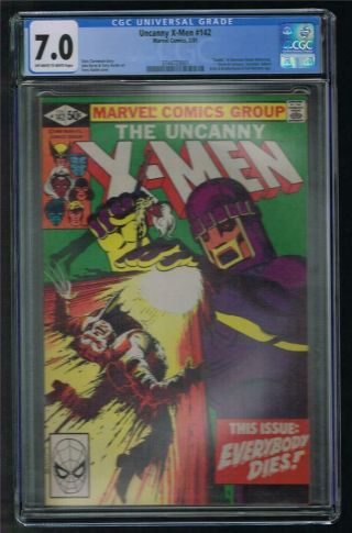 X - Men 142 Cgc 7.  0 Ow/w,  Days Of Future Past,  John Byrne Cover And Art
