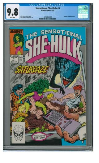 Sensational She - Hulk 5 (1989) John Byrne Flintstones Homage Cgc 9.  8 Ff288