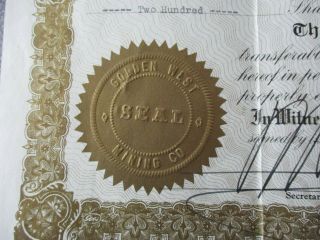 Golden West Mining Company - Stock Certificate - Montana 1935 7 2