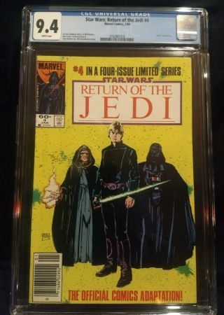 Star Wars: Return Of The Jedi 4 Cgc 9.  4 Nm White Pages Case