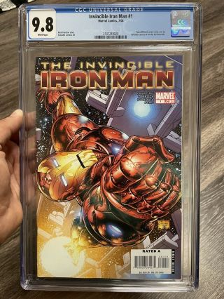 The Invincible Iron Man 1 Cgc 9.  8 Main Cover